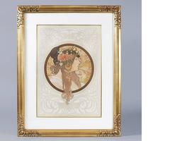 Alphonse Mucha Pair of "Byzantine Heads" Lithographs