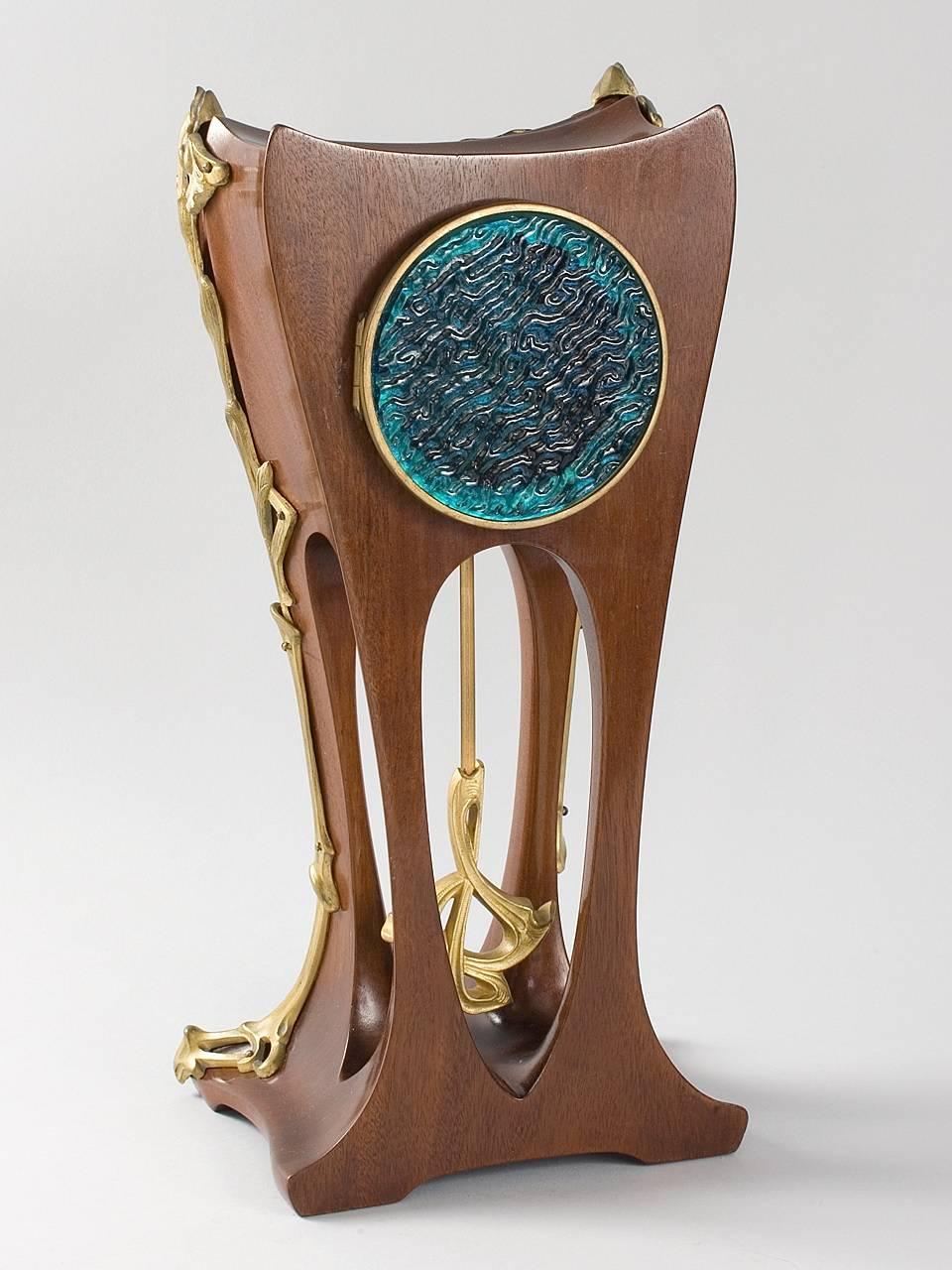 art nouveau mantel clock