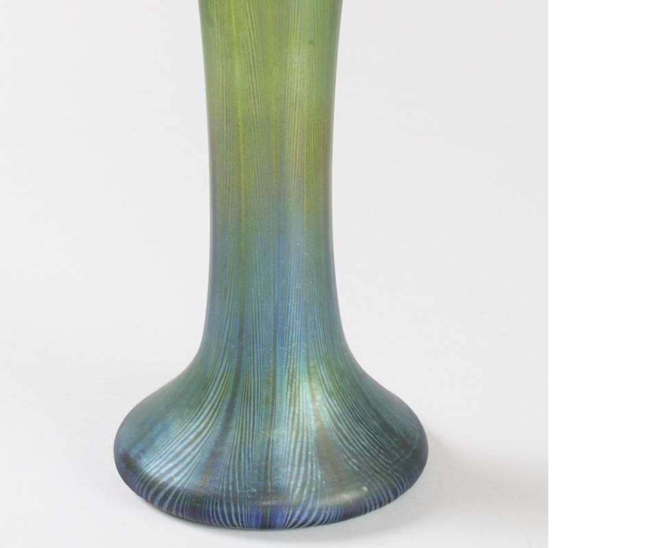 tiffany peacock vase