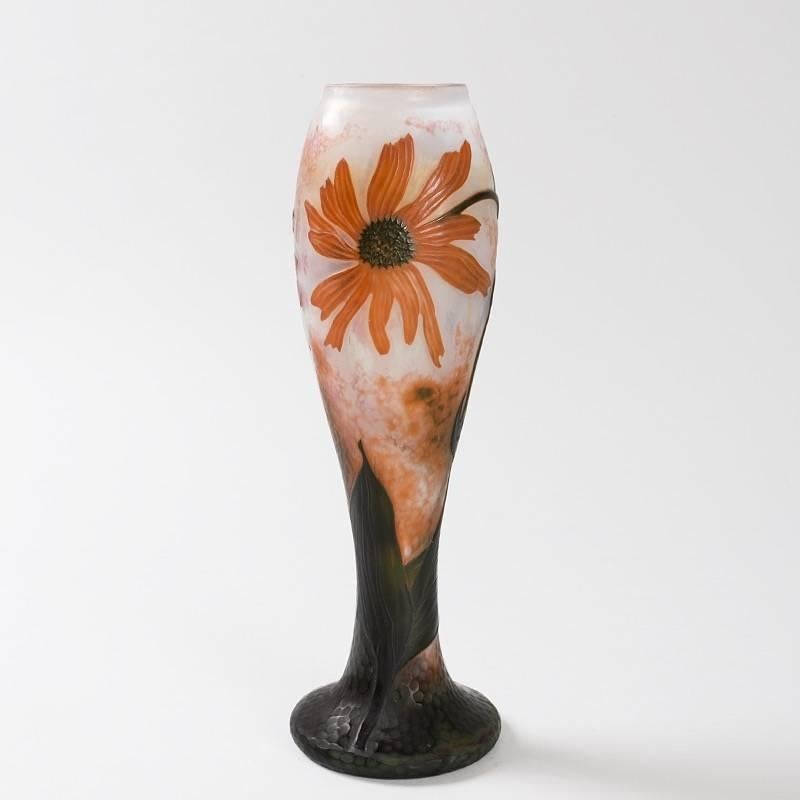 Art Nouveau Cameo Glass Vase by Daum