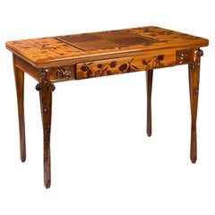 Table de Jeux Art Nouveau Française Louis Majorelle