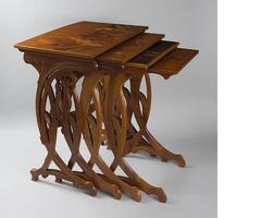 Emile Gallé French Art Nouveau Nesting Tables