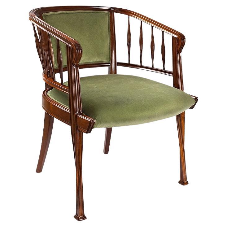Pair of French Art Nouveau Armchairs by Louis Majorelle