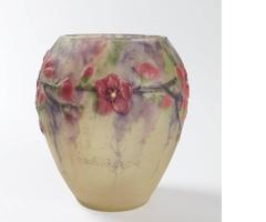 French “Peach Blossom” Cameo Glass Vase by Gabriel Argy-Rousseau