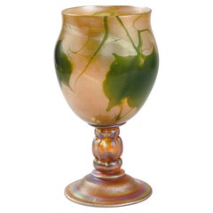 Tiffany Studios New York Monumental Favrile Glass Goblet