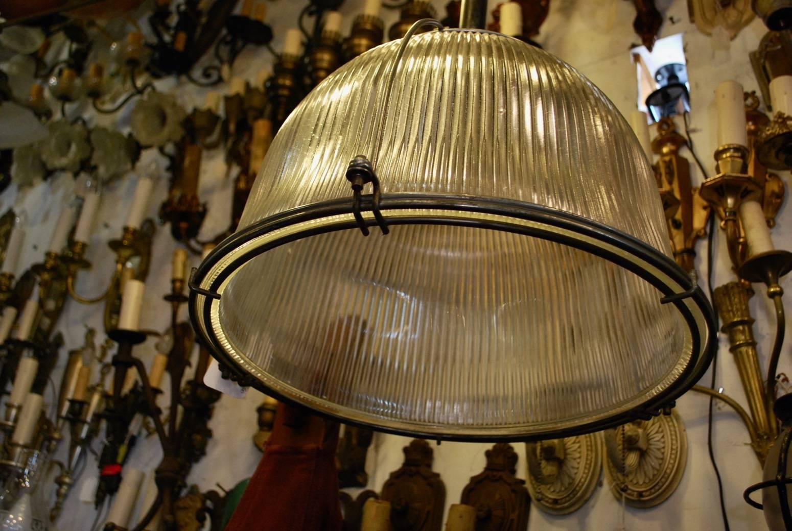 Set Of Twenty seven 1950 Holophane / Industrial Light  PRICE IS FOR ONE  16 sold In Good Condition In Los Angeles, CA