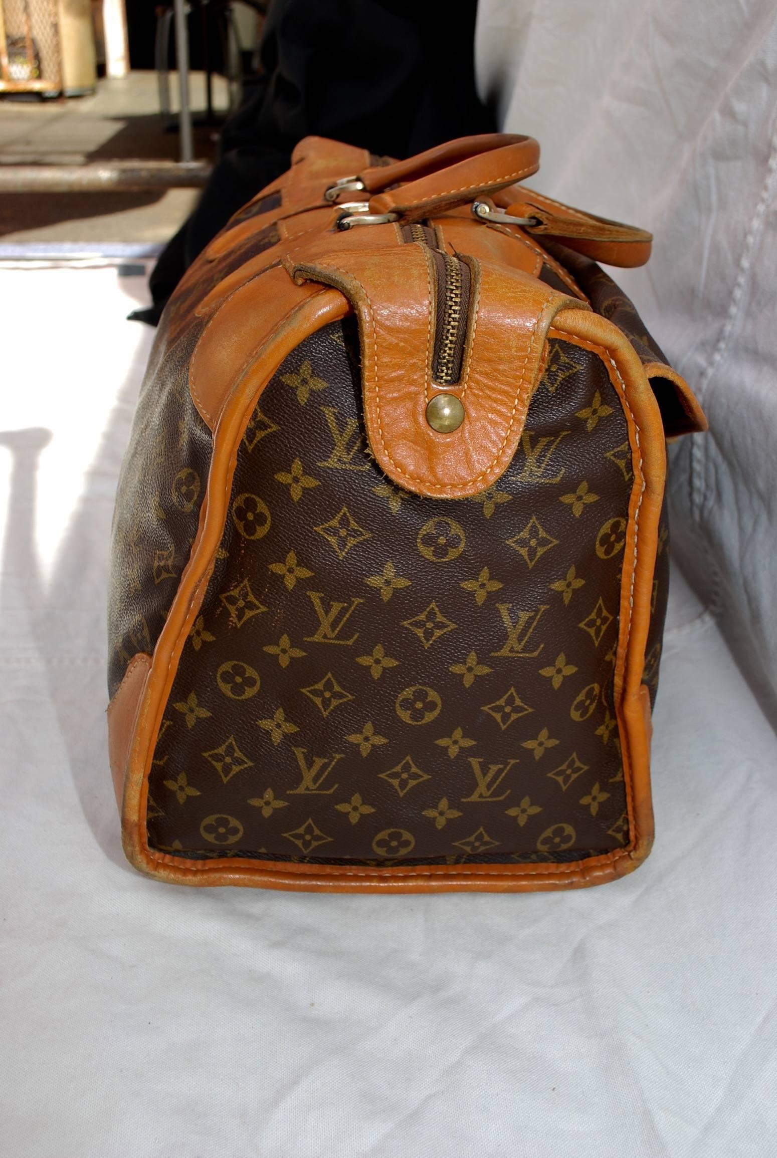 French 1960s Louis Vuitton Monogram Travel Bag Special Made for Saks Fifth Avenue