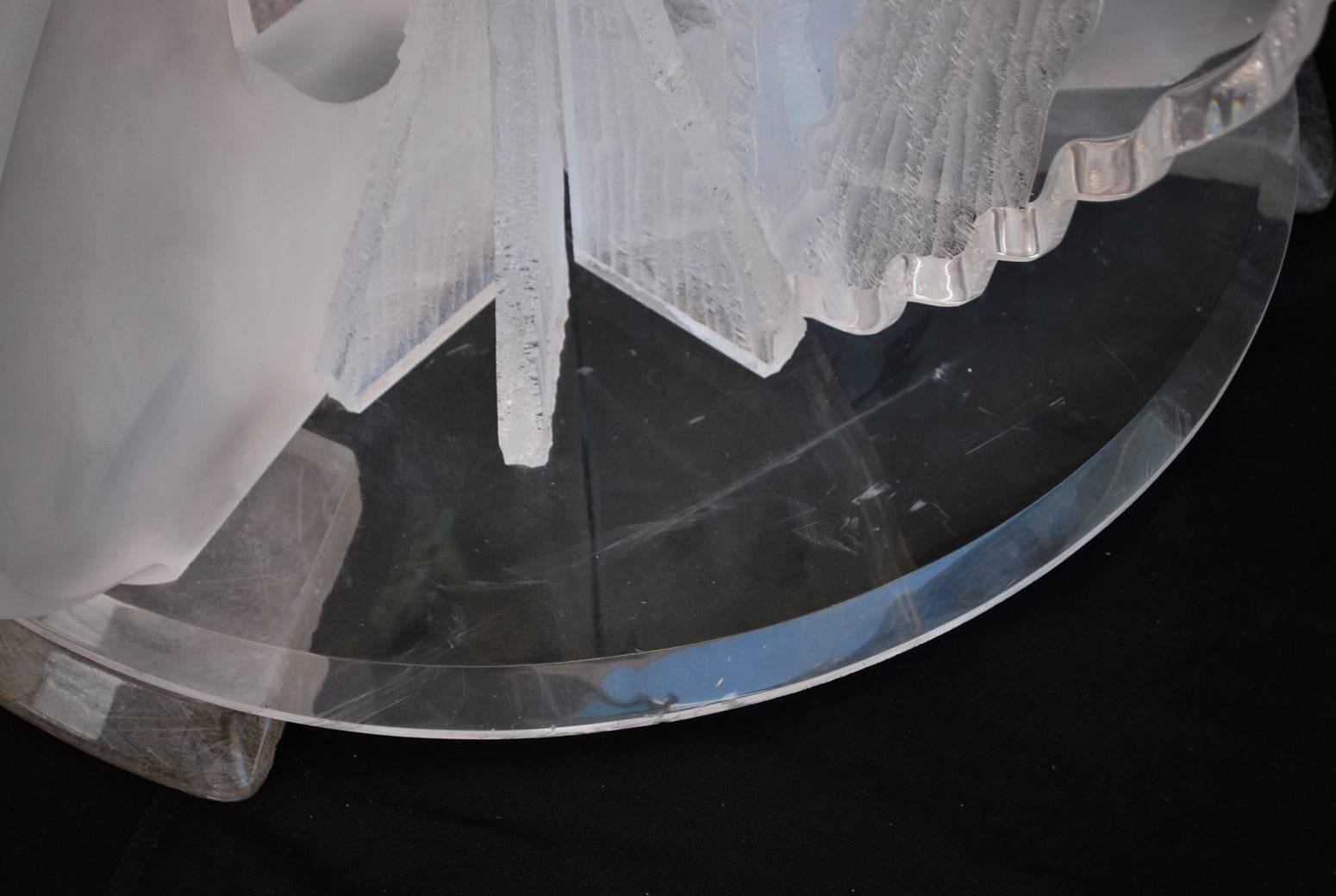 Late 20th Century Beautiful Lucite Swan Table in the Style of Charles Hollis Jones
