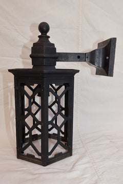 Large 1920's cast iron outdoor sconce