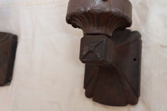Pair of 1920' cast iron outdoor sconces