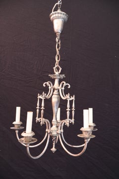 Elegant 1920's silver plated chandelier