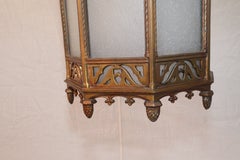 Beautiful and rare large 1920's bronze lantern with Gargoyles