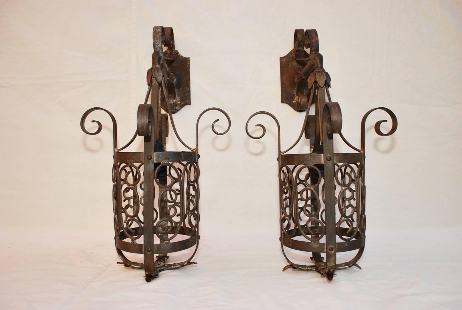 We have over three thousand antique sconces and over one thousand antique lights, if you need a specific pair of sconces or lights use the contact dealer button to ask us, we might have it in our store
We also have our own line of wrought iron