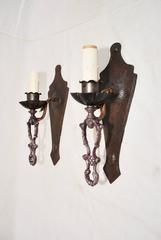 Elegant Set of Six 1920s, Spanish Colonial Sconces