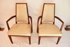 Elegant Pair of Mid-Century Leather Chairs Design by Monteverdi Young
