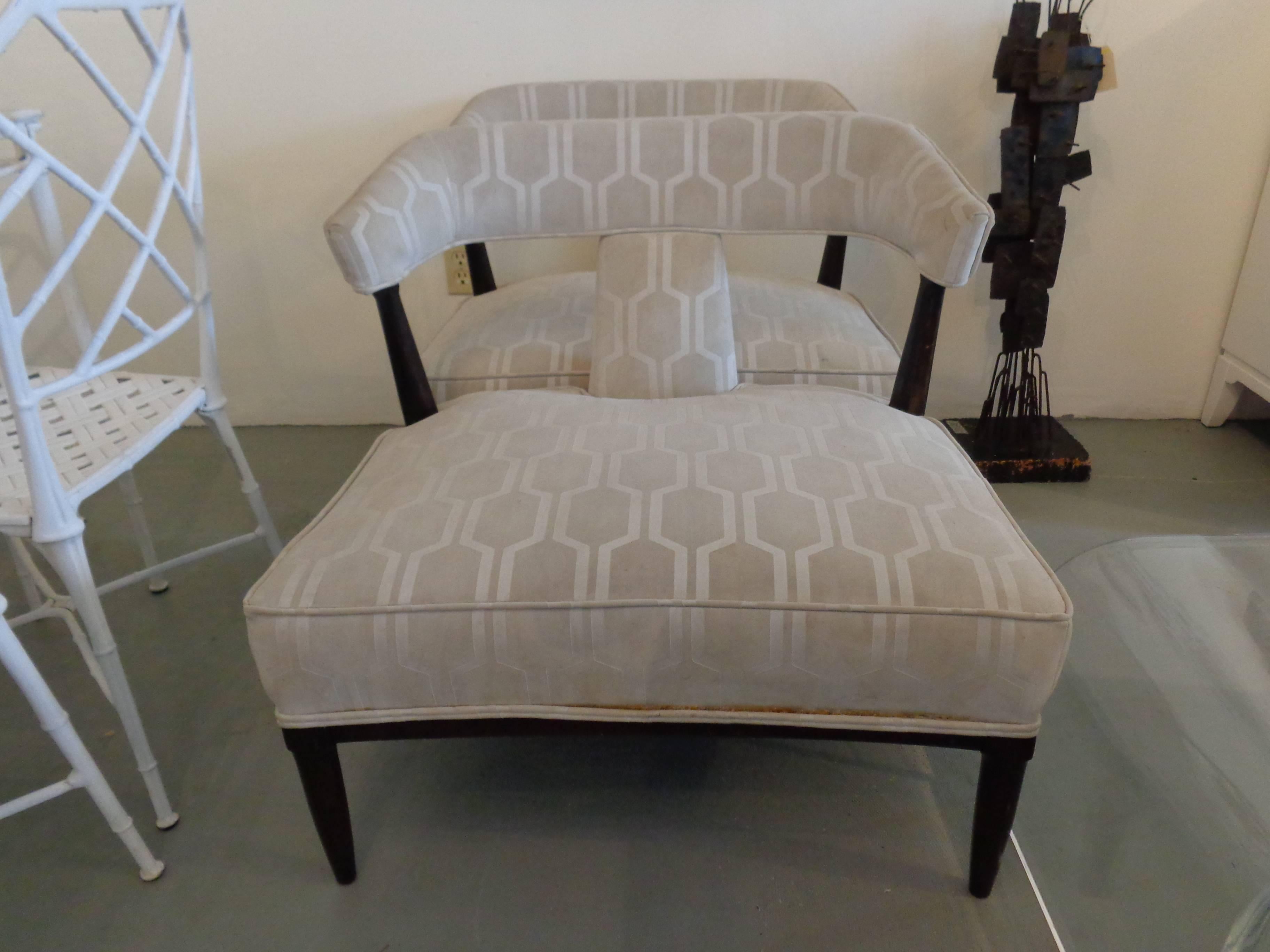 Pair of Hollywood Regency Style Slipper Chairs by Billy Haines 4