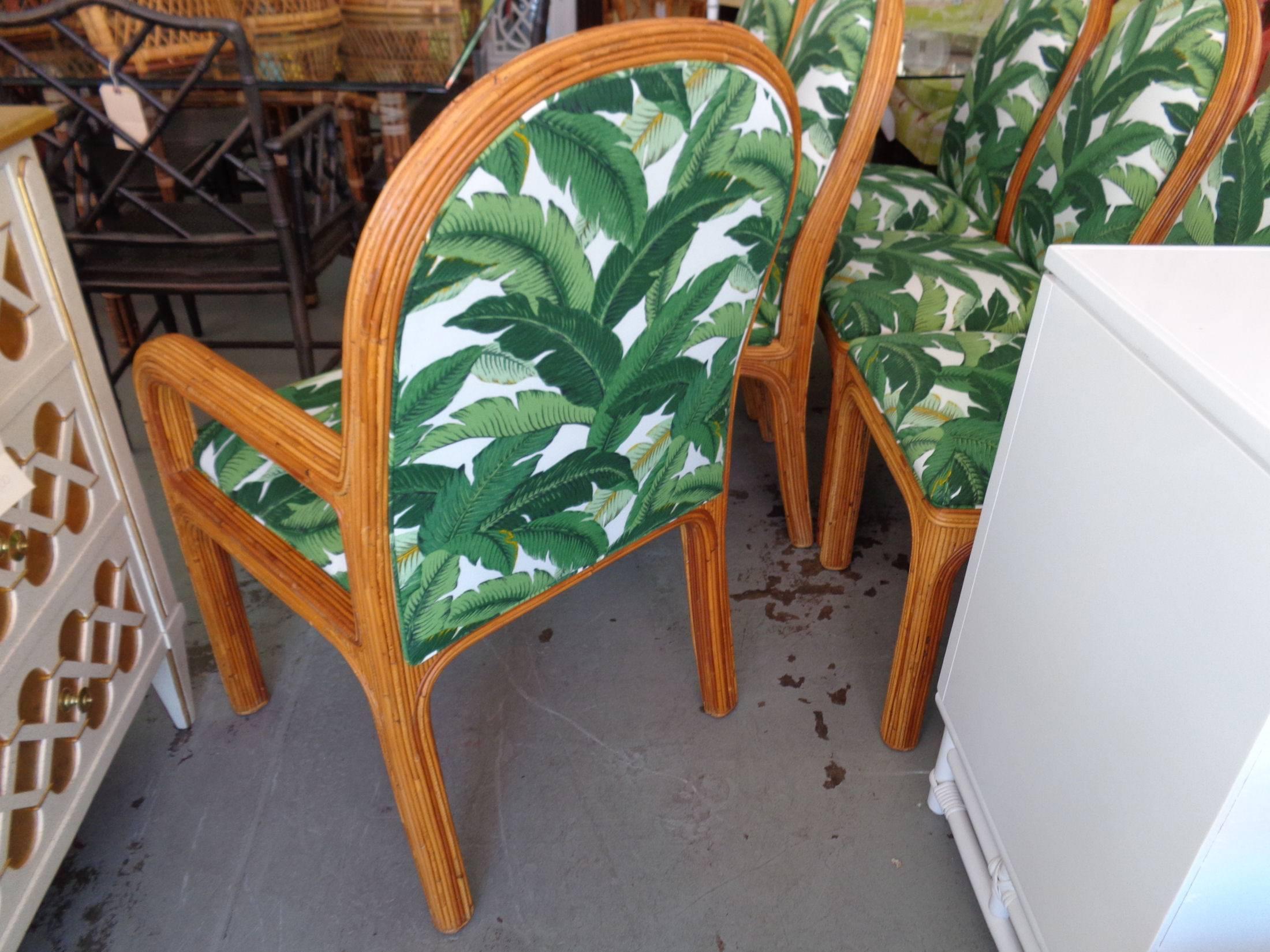 Six Pencil Reed Dining Chairs 2