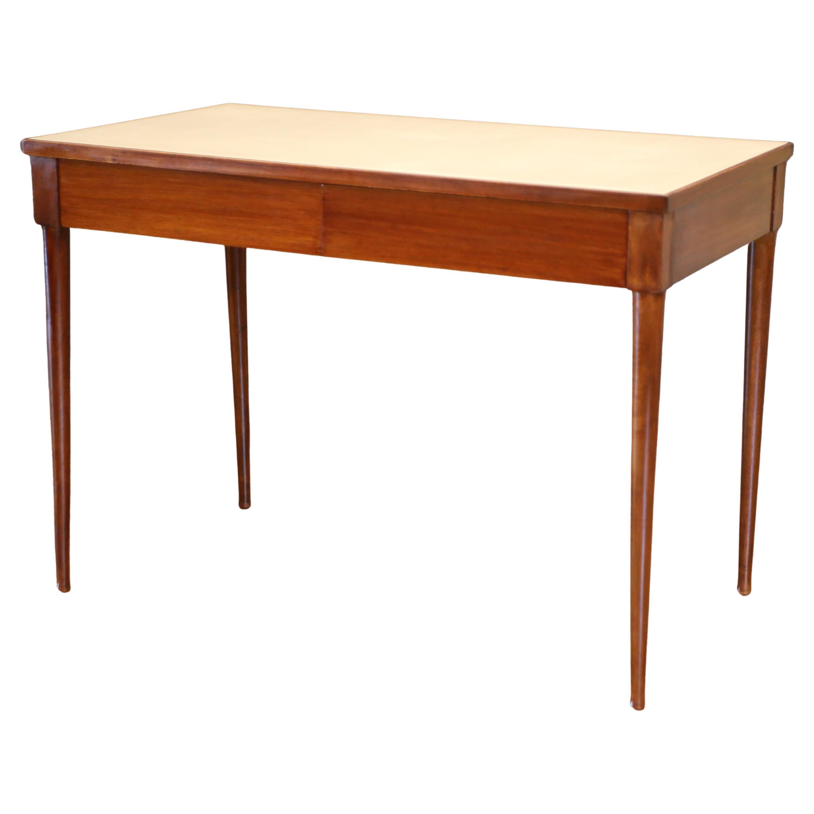late 1940s desk by Gio Ponti in walnut wood For Sale