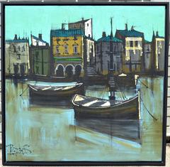 Lee Reynolds Harbor Scene Painting