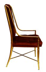 Faux Bamboo Brass Dining Chairs, Weiman/Warren Lloyd for Mastercraft, Set of Six