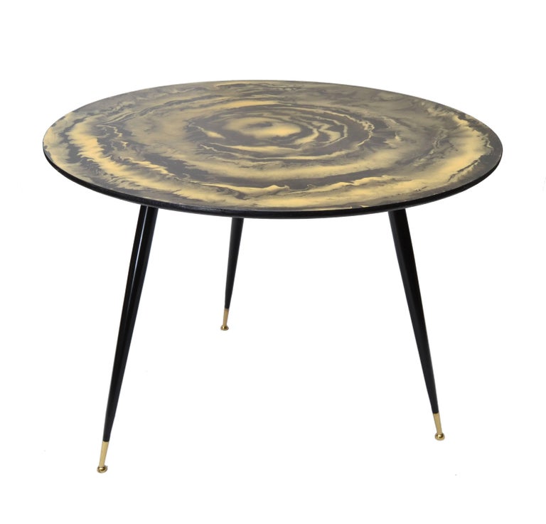 Mid Century Modern Round Three Legged Tail Table For At Mid Century Modern Round Three Legged Tail Table For