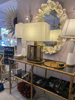 Paul Hanson Brass and Smoked Glass Vintage Table Lamp by Fratelli Melani Italy