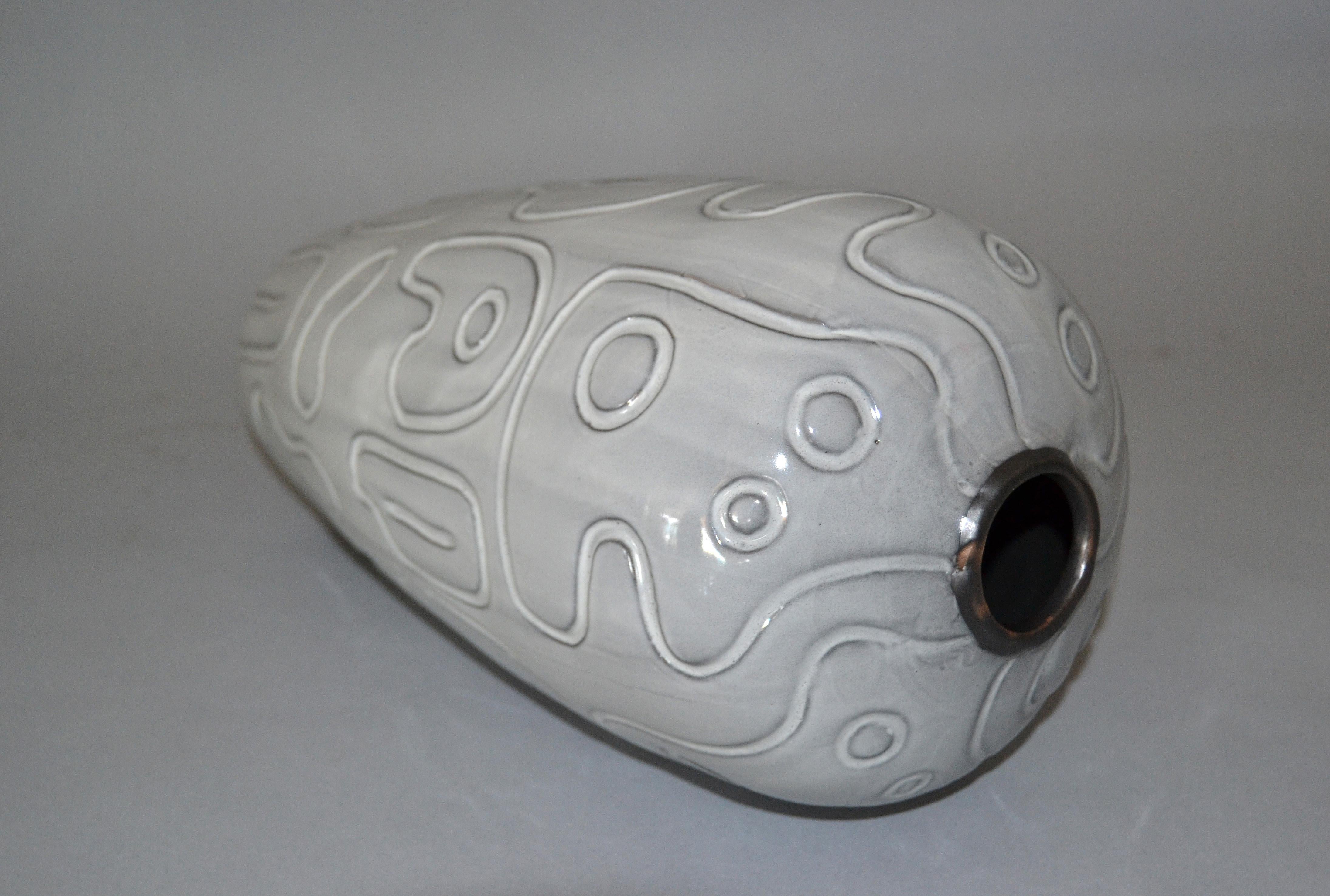 Modern Glazed Pottery Gray Vase 2