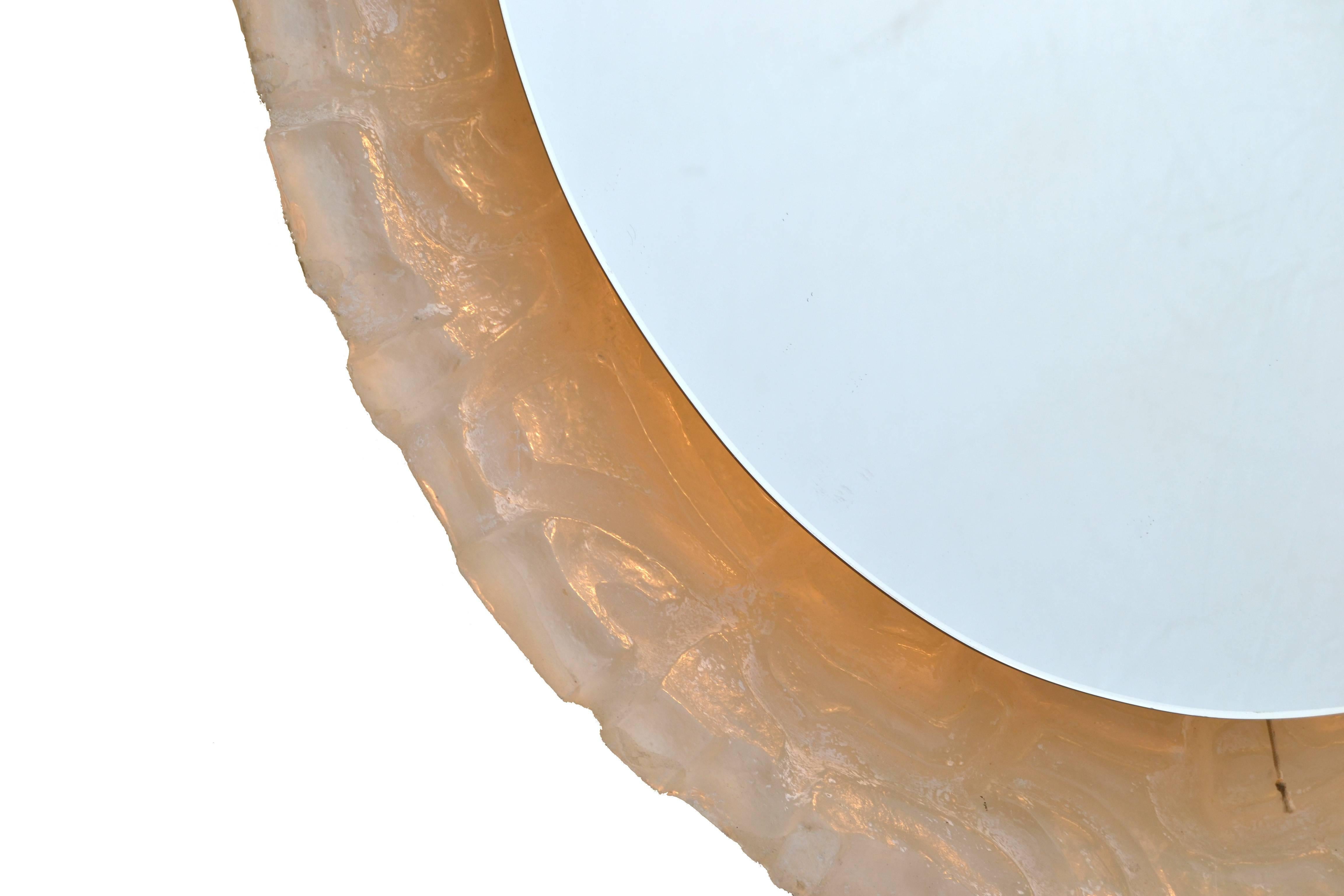 Italian Round or Oval Cast Resin Lit Mirror