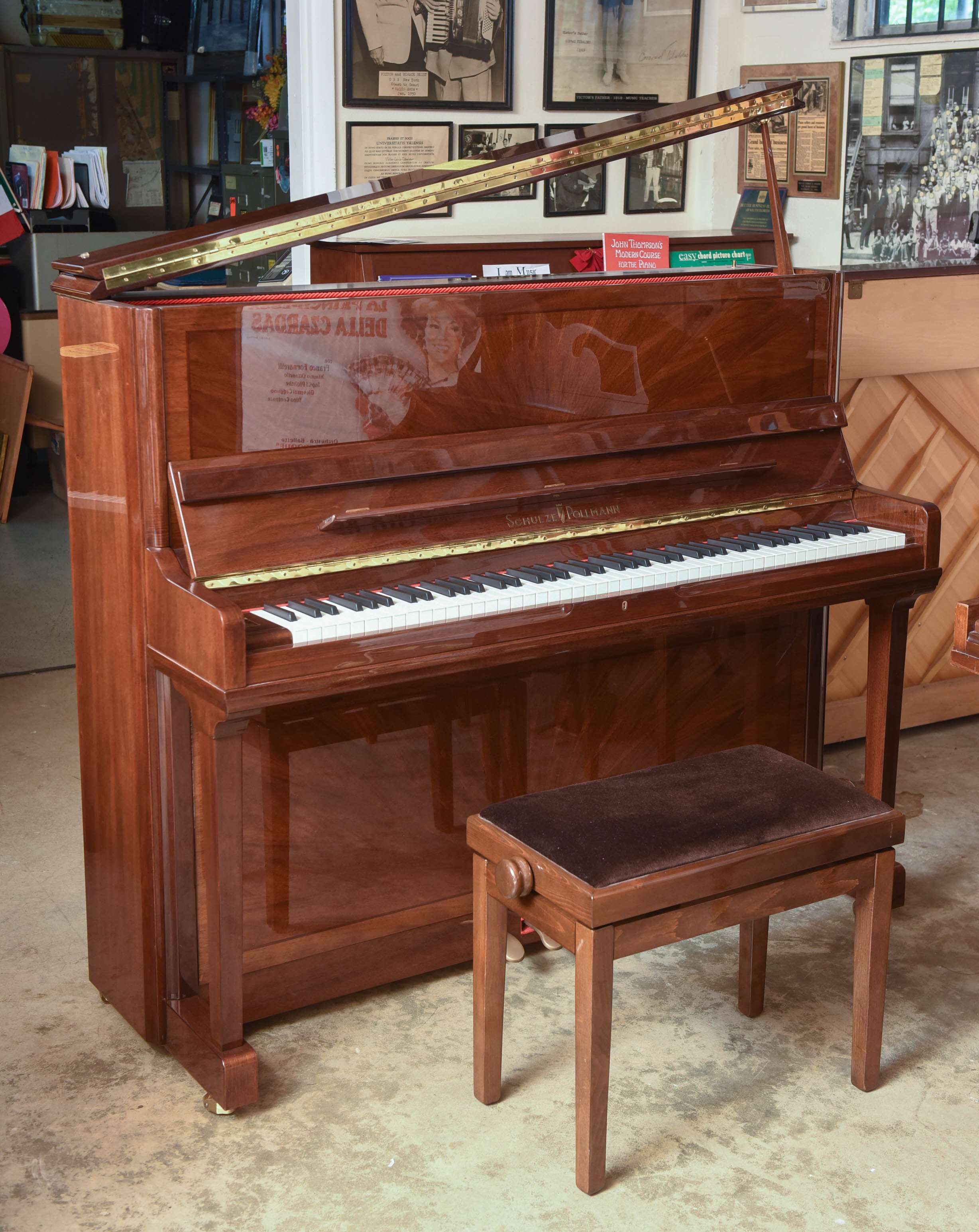 Schulze Pollman Piano with a Baby Grand Style Top