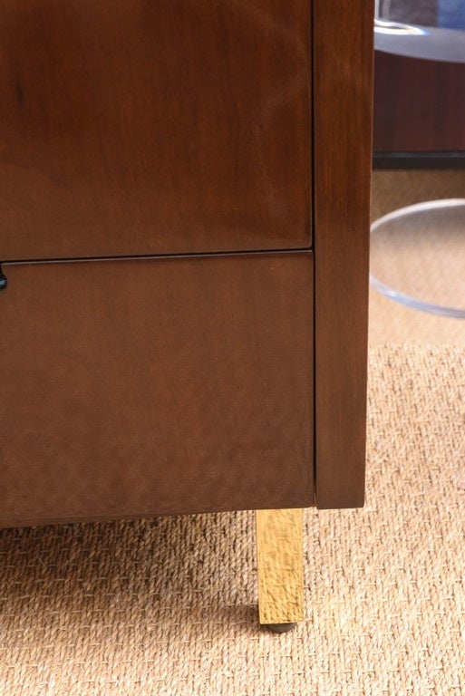 Credenza with Brass Pulls and Legs by Johnson Furniture Co. 3