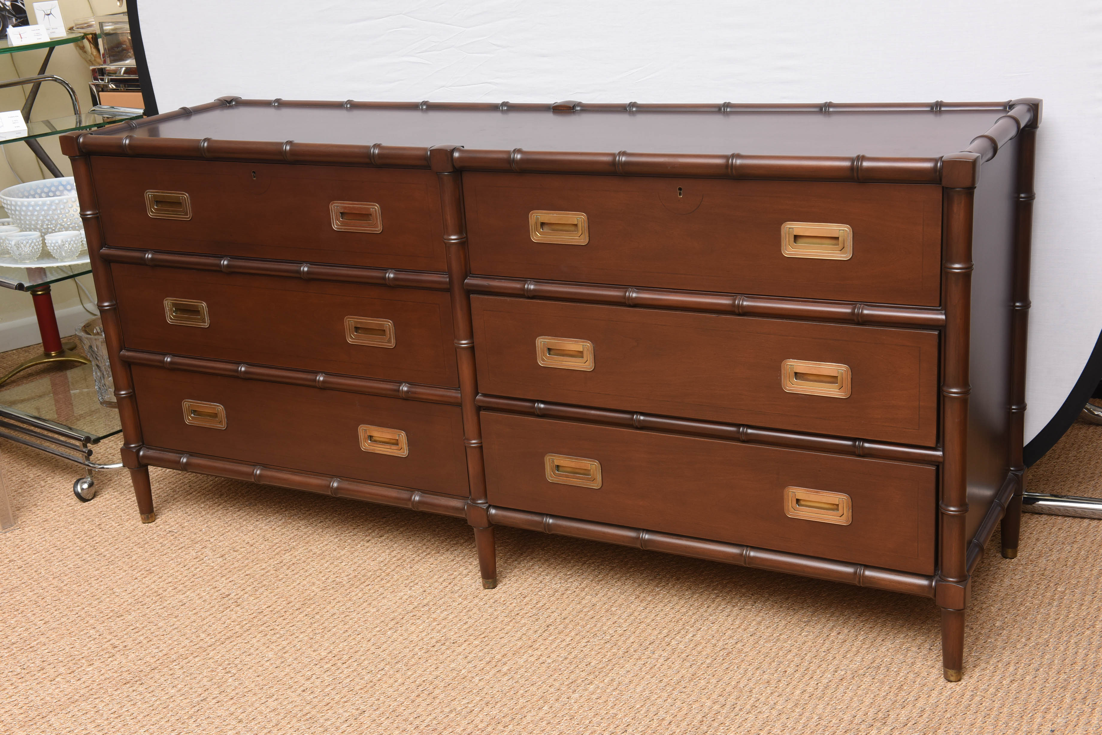 Faux Bamboo Dresser by Baker at 1stDibs