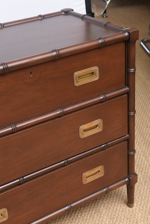 Faux Bamboo Dresser by Baker at 1stDibs