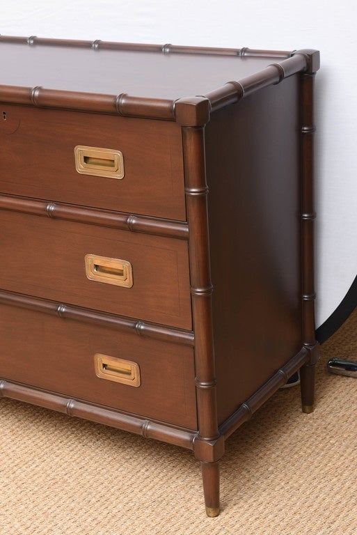 Faux Bamboo Dresser by Baker at 1stDibs