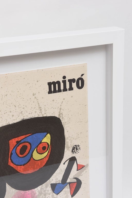 Exhibition poster for Joan Miro at a UNESCO exhibition.
Expertly framed in a floating manner.
Print size: 20.75 x 27.5H.
