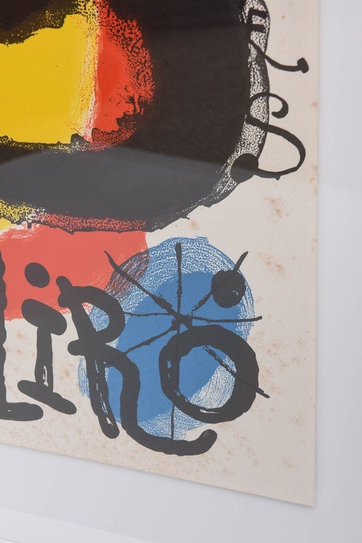 Mid-20th Century Vintage Exhibition Poster from Galerie Maeght for Joan Miro