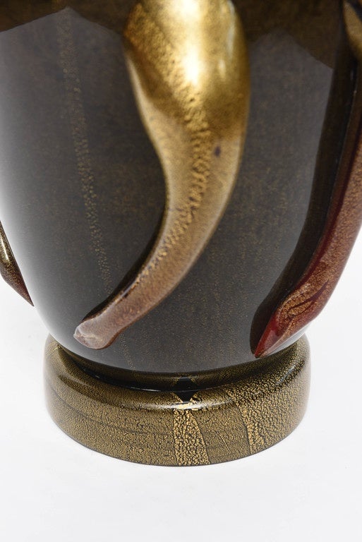 Italienische Vase aus massivem Kunstglas von Pino Signoretto im Angebot 3
