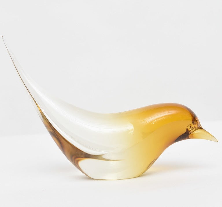 Murano glass bird made by master glass blower Elio Raffaeli.