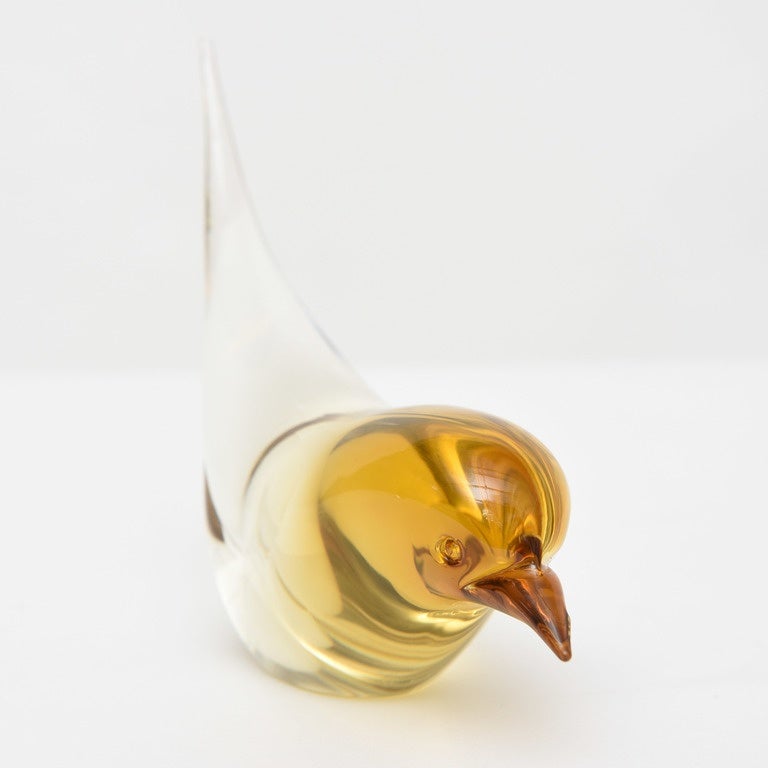 Elio Raffaeli Murano Glass Bird In Good Condition In Miami, FL