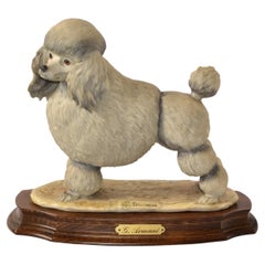 1980 Marked Giuseppe Armani Florence Poodle Animal Figurine Dog Sculpture Italy