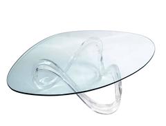 Mid-Century Modern Lucite Ribbon Coffee Table in the Manner Charles Hollis Jones