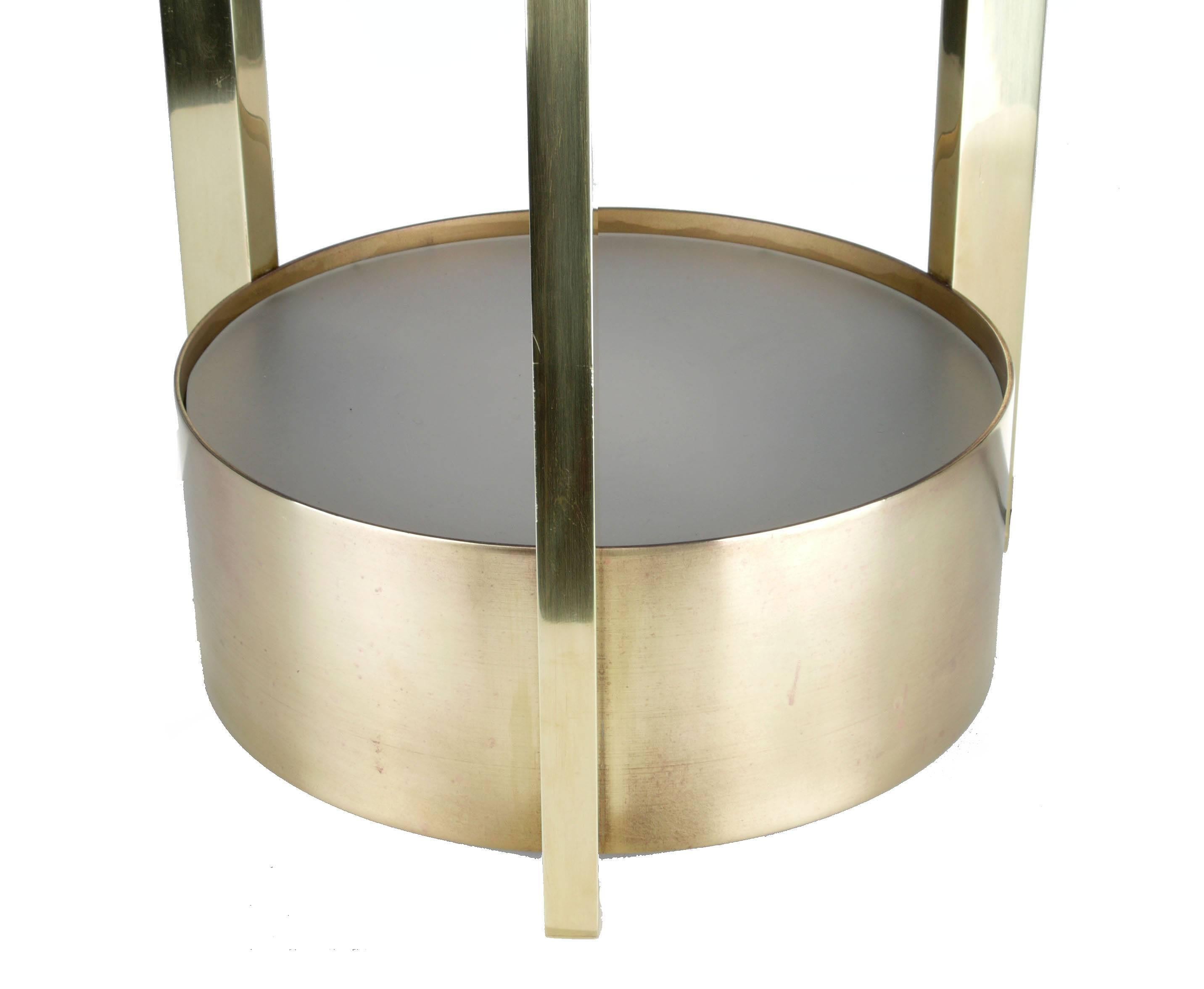 Mid-20th Century Dorothy Thorpe Illuminated Brass and Glass Side Table Mid-Century Modern America For Sale