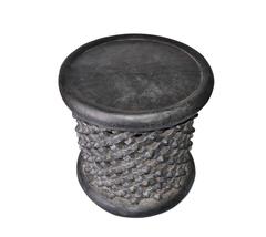 Ebonized African Cameroon Drum Stool