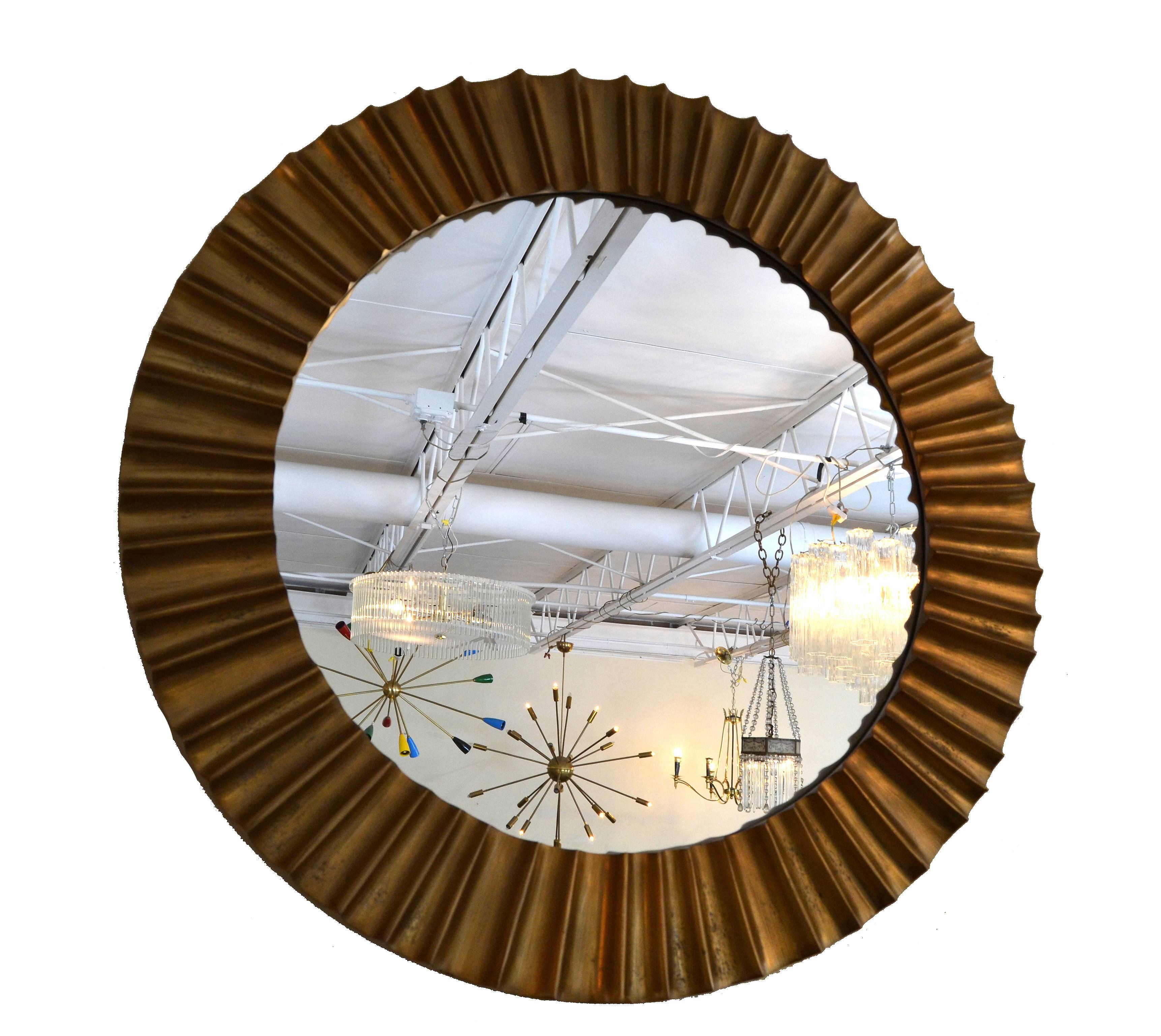 American Solid Bronze Sunburst Mirror