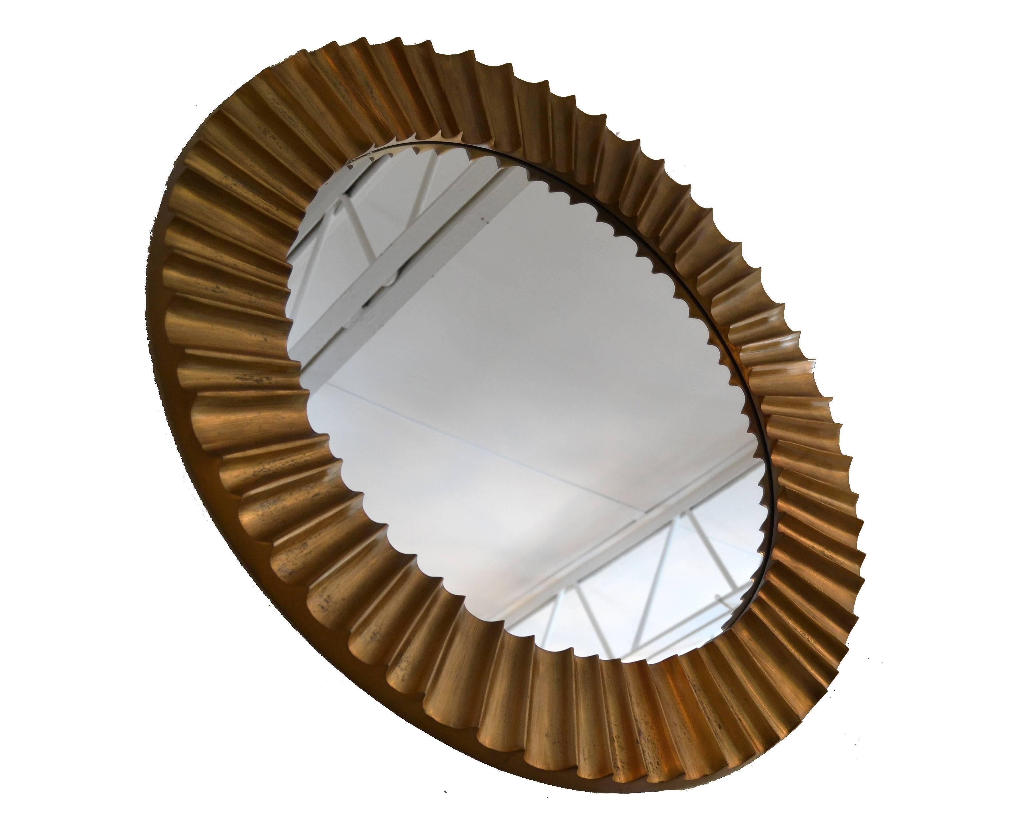 Solid Bronze Sunburst Mirror 1