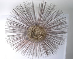 Striking 1960 Brass Sunburst Sculpture Curtis Jere Style Mid-Century Modern