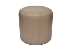 Original Round Shagreen Leather Ottoman