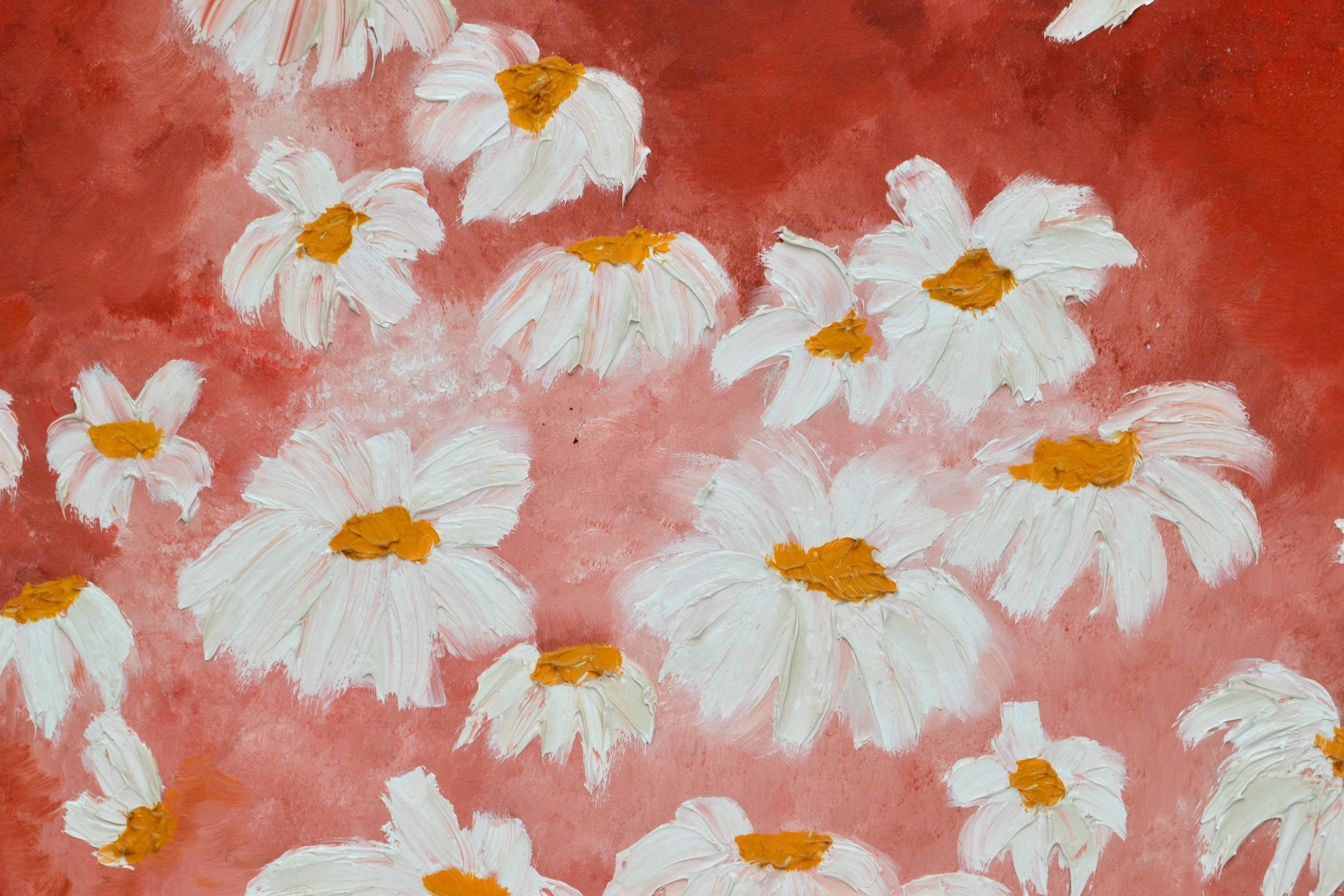 daisy paintings on canvas