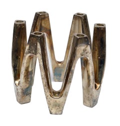 Jens Quistgaard Silver Plate Crown Candle Centerpiece by Dansk