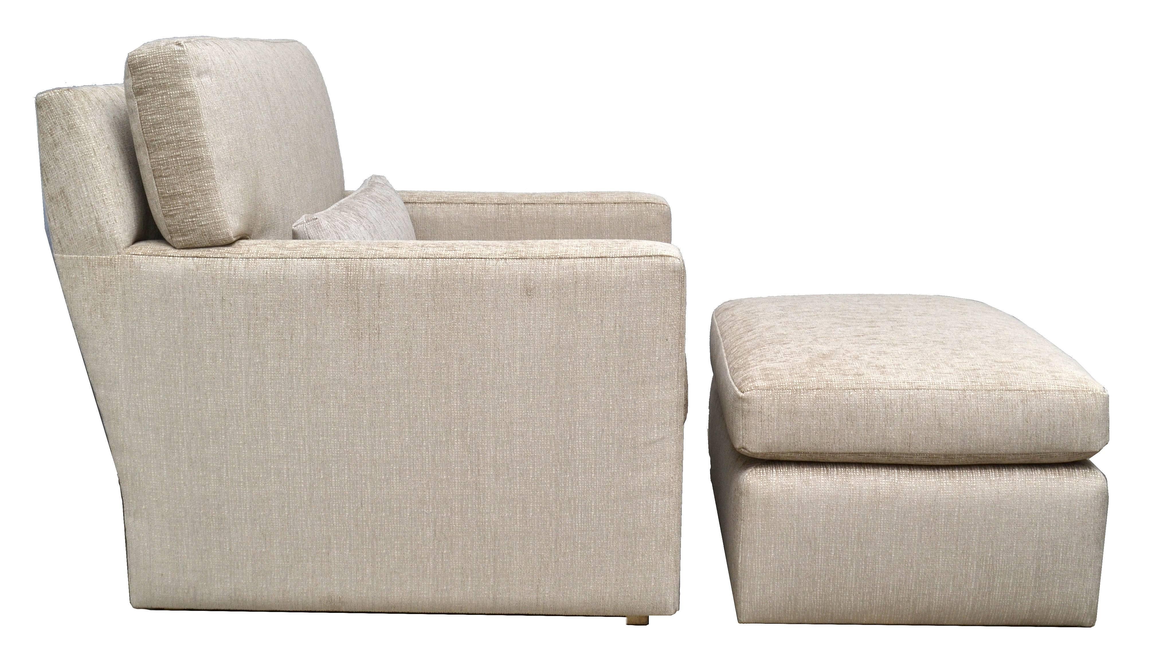 contemporary lounge chair with ottoman