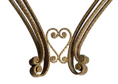 Wall Mounted Italian Gilt Wrought Iron Console, Hallway Table Pier Luigi Colli